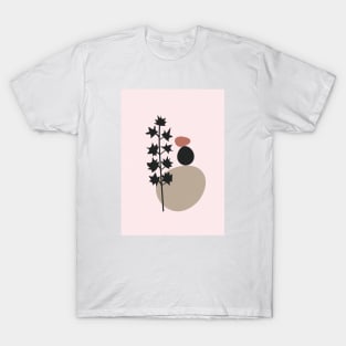 Neutral, Modern Gallery Wall Decor, Minimal Scandinavian, Abstract Stones, Botanical T-Shirt